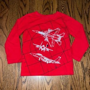 Fighter jet airplane long sleeve size 4-5